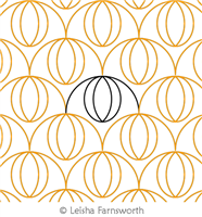 Digital Quilting Design Eyelet Clam by Leisha Farnsworth