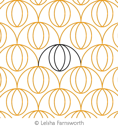 Digital Quilting Design Eyelet Clam by Leisha Farnsworth