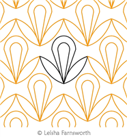 Digital Quilting Design Blooming Lily by Leisha Farnsworth