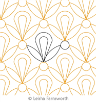 Digital Quilting Design Blooming Lily Bloom by Leisha Farnsworth