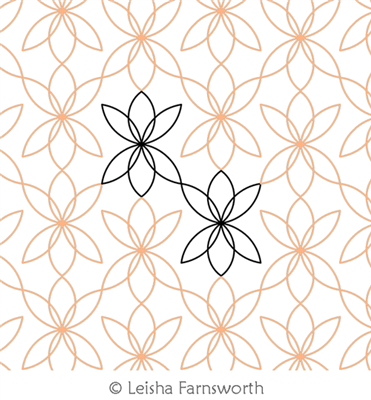 Digital Quilting Design Lotus Peel by Leisha Farnsworth