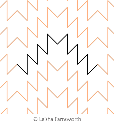 Digital Quilting Design Native Chevron by Leisha Farnsworth