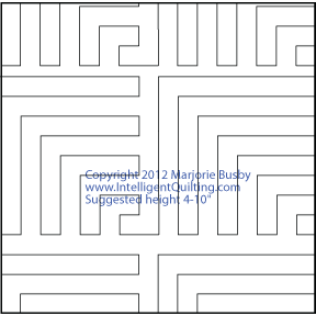 Digital Quilting Design Baptist Fan Squared by Marjorie Busby.