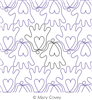 Baby Hearts and Hands Panto by Mary Covey. This image demonstrates how this computerized pattern will stitch out once loaded on your robotic quilting system. A full page pdf is included with the design download.