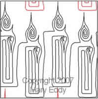 Digital Quilting Design Candle I by Mary Eddy.