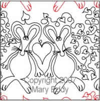 Digital Quilting Design Honeymooners by Mary Eddy.