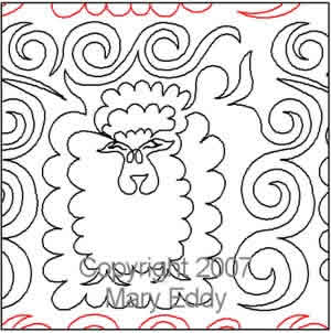 Digital Quilting Design Sheepish by Mary Eddy.