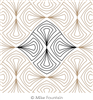 Digital Quilting Design Double Fan by Mike Fountain