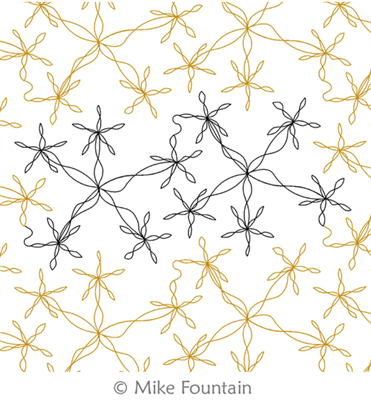 Digital Quilting Design Ice Crystals by Mike Fountain