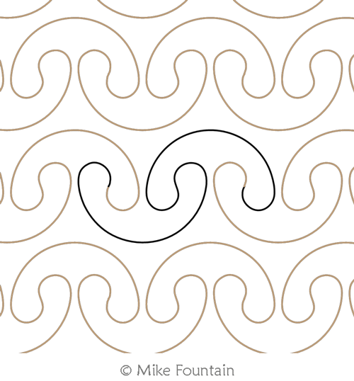 Interlocked E2E by Mike Fountain. This image demonstrates how this computerized pattern will stitch out once loaded on your robotic quilting system. A full page pdf is included with the design download.