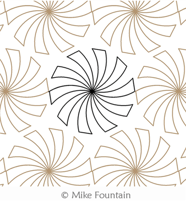 Digital Quilting Design Pinwheels 2 by Mike Fountain