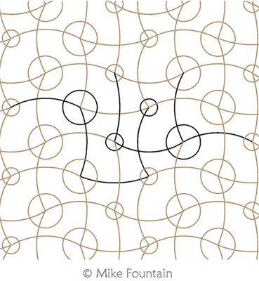 Digital Quilting Design Retro Wavy Dots 2 by Mike Fountain