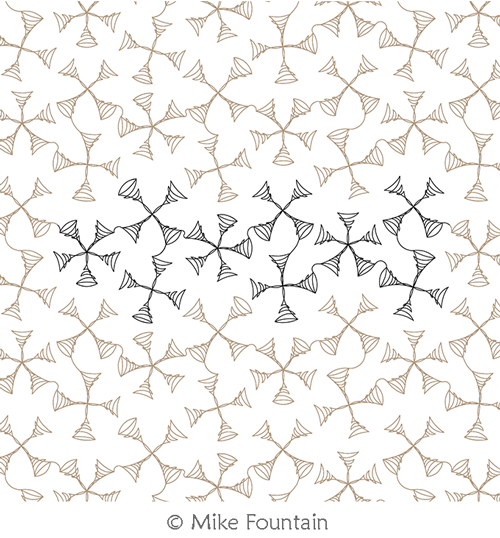 Teed Off by Mike Fountain. This image demonstrates how this computerized pattern will stitch out once loaded on your robotic quilting system. A full page pdf is included with the design download.