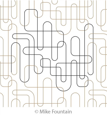 Digital Quilting Design U Turns by Mike Fountain