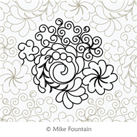 Flower MIll by Mike Fountain. This image demonstrates how this computerized pattern will stitch out once loaded on your robotic quilting system. A full page pdf is included with the design download.