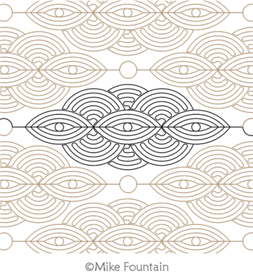 Marquee by Mike Fountain. This image demonstrates how this computerized pattern will stitch out once loaded on your robotic quilting system. A full page pdf is included with the design download.
