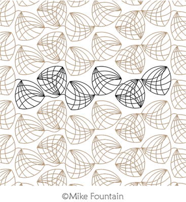 Truffles by Mike Fountain. This image demonstrates how this computerized pattern will stitch out once loaded on your robotic quilting system. A full page pdf is included with the design download.