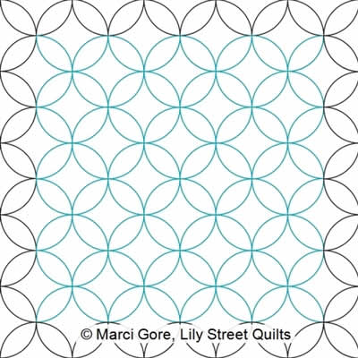 Digital Quilting Design Orange Peel E2E by Marci Gore.