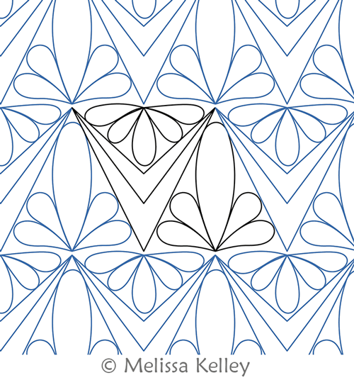 Archer MK by Melissa Kelley. This image demonstrates how this computerized pattern will stitch out once loaded on your robotic quilting system. A full page pdf is included with the design download.