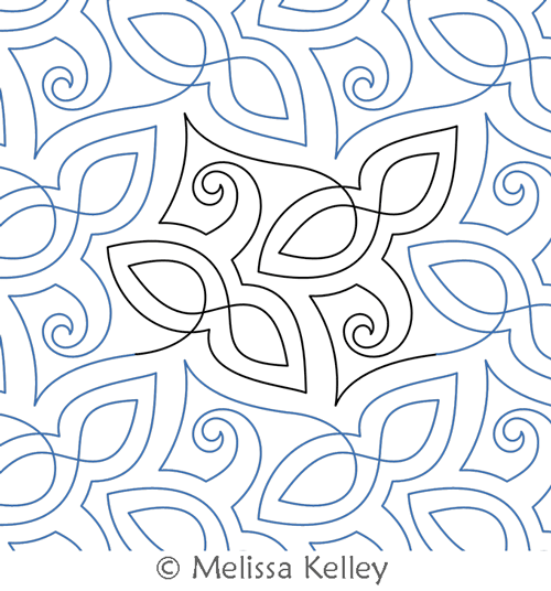 Basket Crosshatch by Melissa Kelley. This image demonstrates how this computerized pattern will stitch out once loaded on your robotic quilting system. A full page pdf is included with the design download.