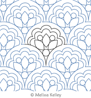 Bouquet Clams by Melissa Kelley. This image demonstrates how this computerized pattern will stitch out once loaded on your robotic quilting system. A full page pdf is included with the design download.