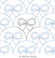 Bow Clams by Melissa Kelley. This image demonstrates how this computerized pattern will stitch out once loaded on your robotic quilting system. A full page pdf is included with the design download.