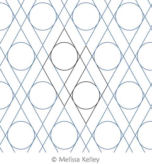 Bubble Plaid by Melissa Kelley. This image demonstrates how this computerized pattern will stitch out once loaded on your robotic quilting system. A full page pdf is included with the design download.