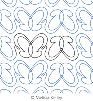 Butterfly Kiss by Melissa Kelley. This image demonstrates how this computerized pattern will stitch out once loaded on your robotic quilting system. A full page pdf is included with the design download.