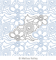 Cream Swirl by Melissa Kelley. This image demonstrates how this computerized pattern will stitch out once loaded on your robotic quilting system. A full page pdf is included with the design download.