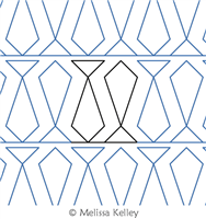Dapper by Melissa Kelley. This image demonstrates how this computerized pattern will stitch out once loaded on your robotic quilting system. A full page pdf is included with the design download.