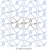 Flutter MK by Melissa Kelley. This image demonstrates how this computerized pattern will stitch out once loaded on your robotic quilting system. A full page pdf is included with the design download.