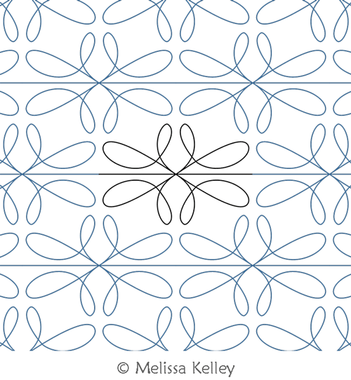 Fly Loops by Melissa Kelley. This image demonstrates how this computerized pattern will stitch out once loaded on your robotic quilting system. A full page pdf is included with the design download.