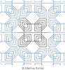Folded Two by Melissa Kelley. This image demonstrates how this computerized pattern will stitch out once loaded on your robotic quilting system. A full page pdf is included with the design download.