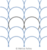 Globz by Melissa Kelley. This image demonstrates how this computerized pattern will stitch out once loaded on your robotic quilting system. A full page pdf is included with the design download.