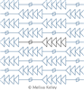 Inset Flying Geese by Melissa Kelley. This image demonstrates how this computerized pattern will stitch out once loaded on your robotic quilting system. A full page pdf is included with the design download.