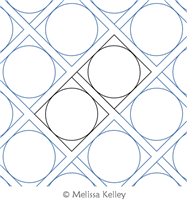 Lattice Circle by Melissa Kelley. This image demonstrates how this computerized pattern will stitch out once loaded on your robotic quilting system. A full page pdf is included with the design download.