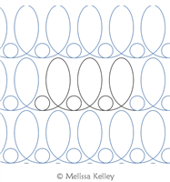 Loopy Circles by Melissa Kelley. This image demonstrates how this computerized pattern will stitch out once loaded on your robotic quilting system. A full page pdf is included with the design download.