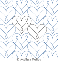 Love Lace by Melissa Kelley. This image demonstrates how this computerized pattern will stitch out once loaded on your robotic quilting system. A full page pdf is included with the design download.
