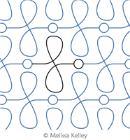 Modern Loops by Melissa Kelley. This image demonstrates how this computerized pattern will stitch out once loaded on your robotic quilting system. A full page pdf is included with the design download.