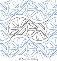Petal Clam Jam by Melissa Kelley. This image demonstrates how this computerized pattern will stitch out once loaded on your robotic quilting system. A full page pdf is included with the design download.