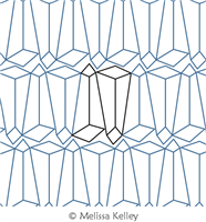 Quartz by Melissa Kelley. This image demonstrates how this computerized pattern will stitch out once loaded on your robotic quilting system. A full page pdf is included with the design download.