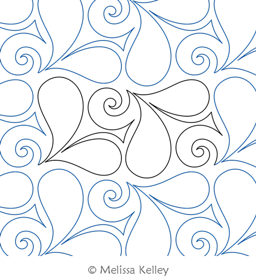 Sebring by Melissa Kelley. This image demonstrates how this computerized pattern will stitch out once loaded on your robotic quilting system. A full page pdf is included with the design download.