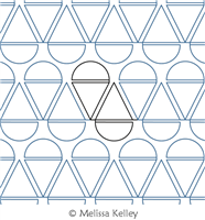 Sno Cone by Melissa Kelley. This image demonstrates how this computerized pattern will stitch out once loaded on your robotic quilting system. A full page pdf is included with the design download.