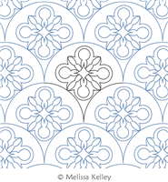 Snow Clams by Melissa Kelley. This image demonstrates how this computerized pattern will stitch out once loaded on your robotic quilting system. A full page pdf is included with the design download.