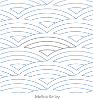 Squishy Clams by Melissa Kelley. This image demonstrates how this computerized pattern will stitch out once loaded on your robotic quilting system. A full page pdf is included with the design download.