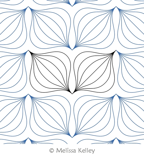 Triangle Pie by Melissa Kelley. This image demonstrates how this computerized pattern will stitch out once loaded on your robotic quilting system. A full page pdf is included with the design download.