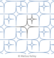 Vega by Melissa Kelley. This image demonstrates how this computerized pattern will stitch out once loaded on your robotic quilting system. A full page pdf is included with the design download.