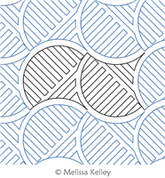 Waffle Clam Jam by Melissa Kelley. This image demonstrates how this computerized pattern will stitch out once loaded on your robotic quilting system. A full page pdf is included with the design download.