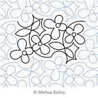 Baby's Breath MK by Melissa Kelley. This image demonstrates how this computerized pattern will stitch out once loaded on your robotic quilting system. A full page pdf is included with the design download.
