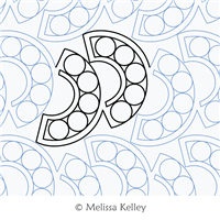 Ball Bearings by Melissa Kelley. This image demonstrates how this computerized pattern will stitch out once loaded on your robotic quilting system. A full page pdf is included with the design download.